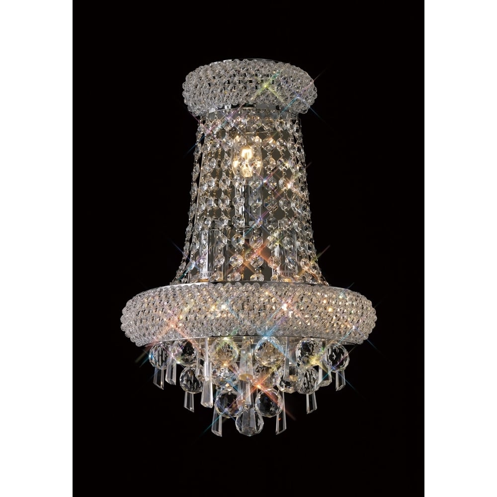 IL31442 Alexandra Wall Lamp Chrome/crystal