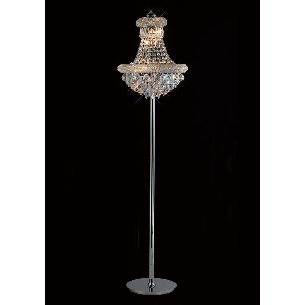 IL31444 Alexandra Floor Lamp Chrome/crystal