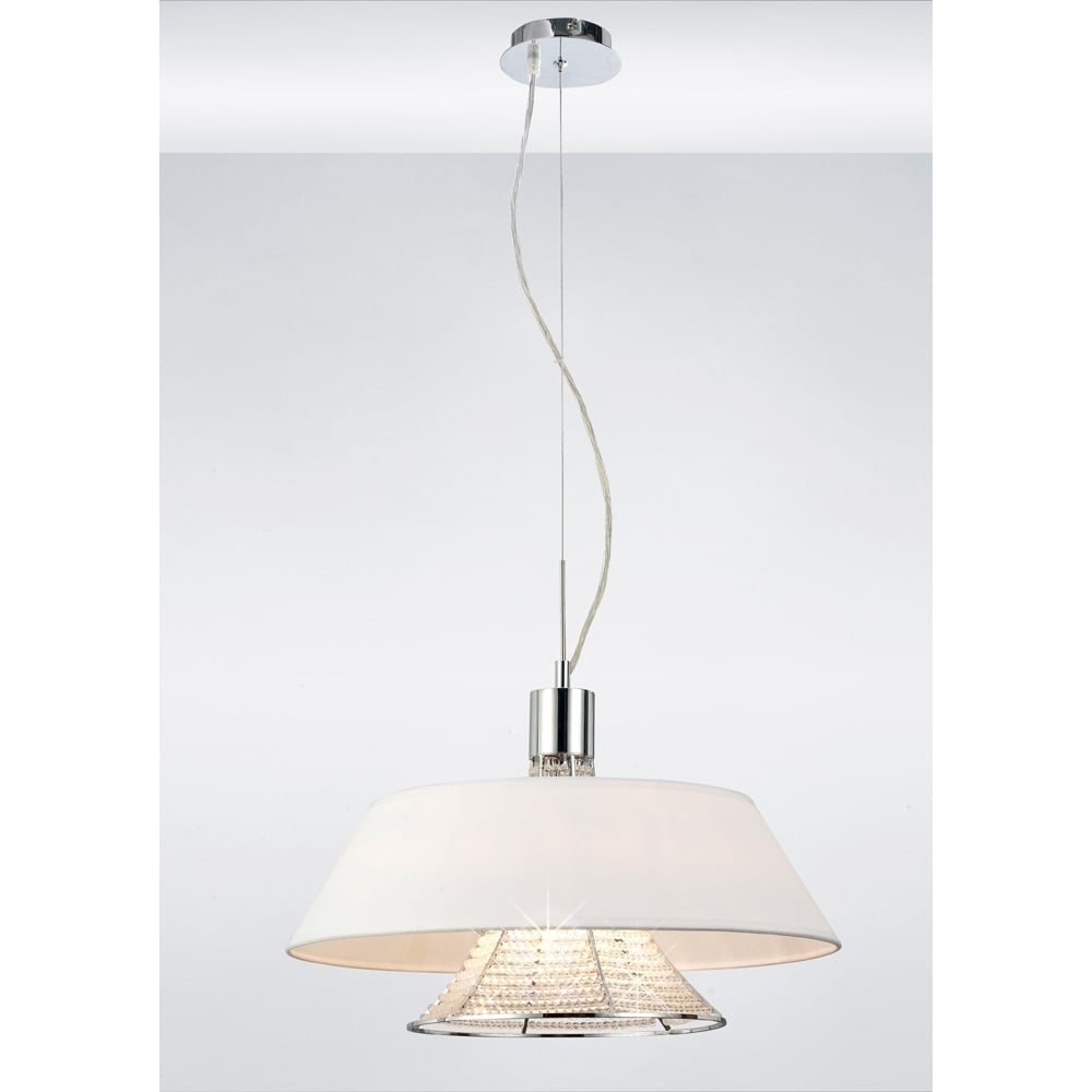 IL30041/WH Davina Pendant White Shade