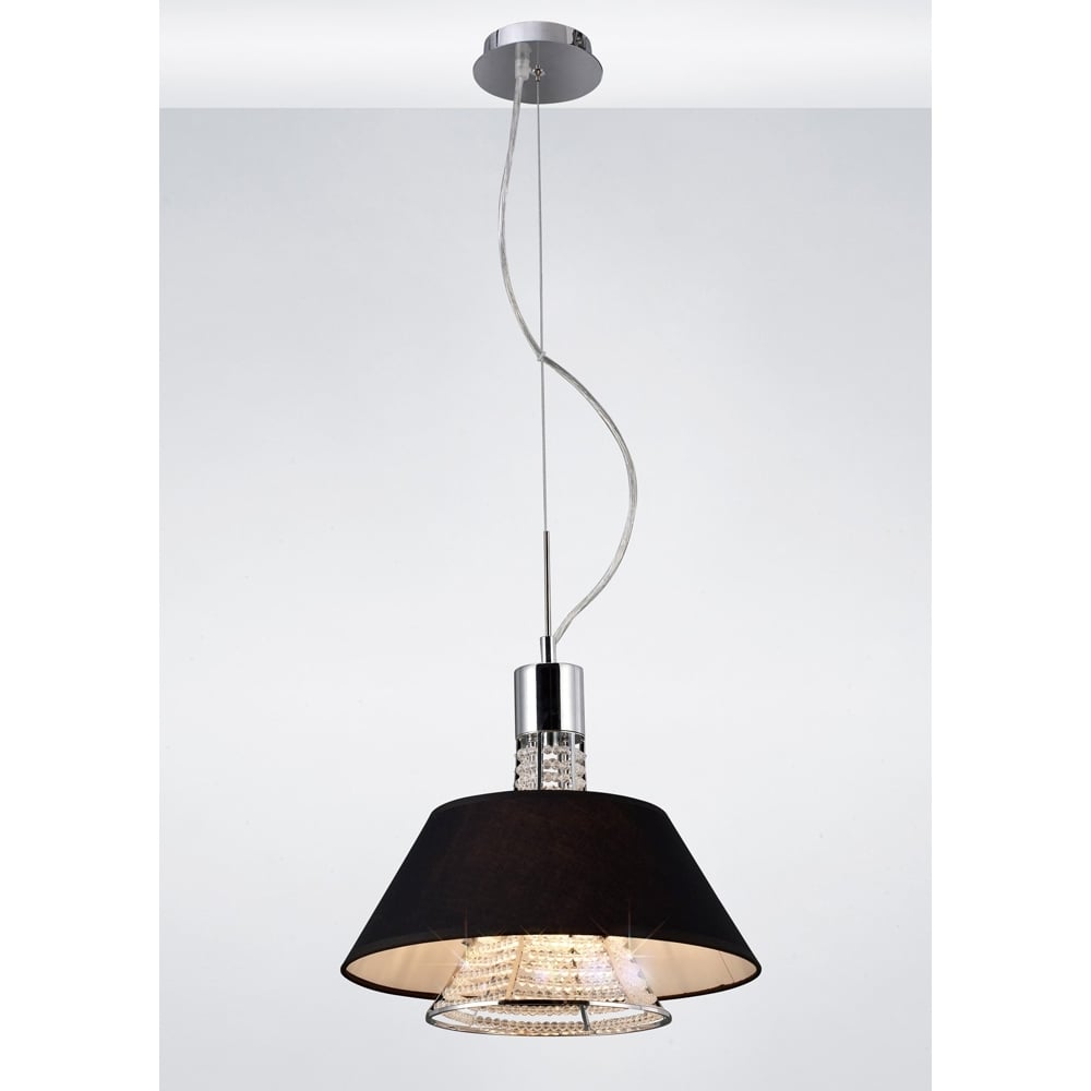 IL30042/BL Davina Pendant Black Shade