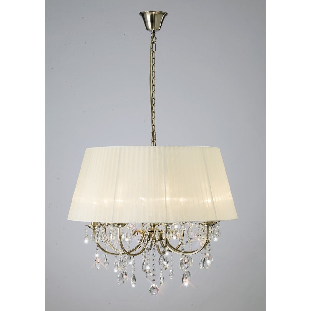 IL30057/CR Olivia Pendant Cream/crystal