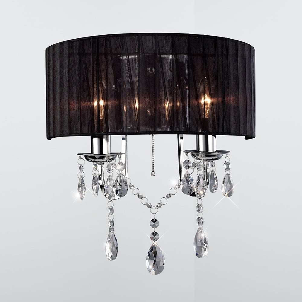 IL30061/BL Olivia Wall Lamp Black Shade