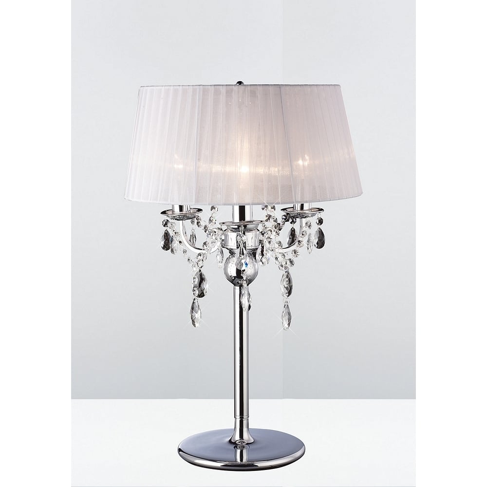 IL30062/WH Olivia Table Lamp White Shade