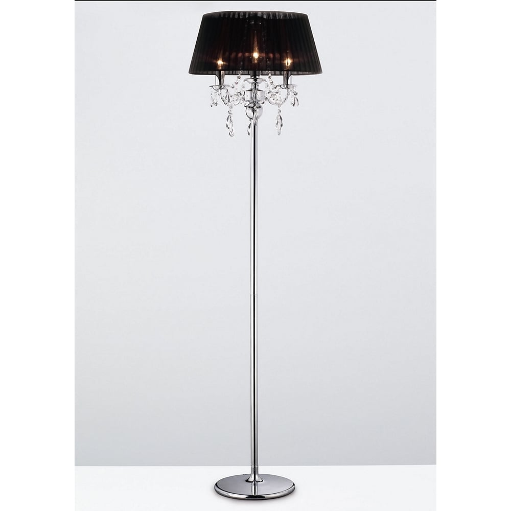 IL30063/BL Olivia Floor Lamp Black Shade