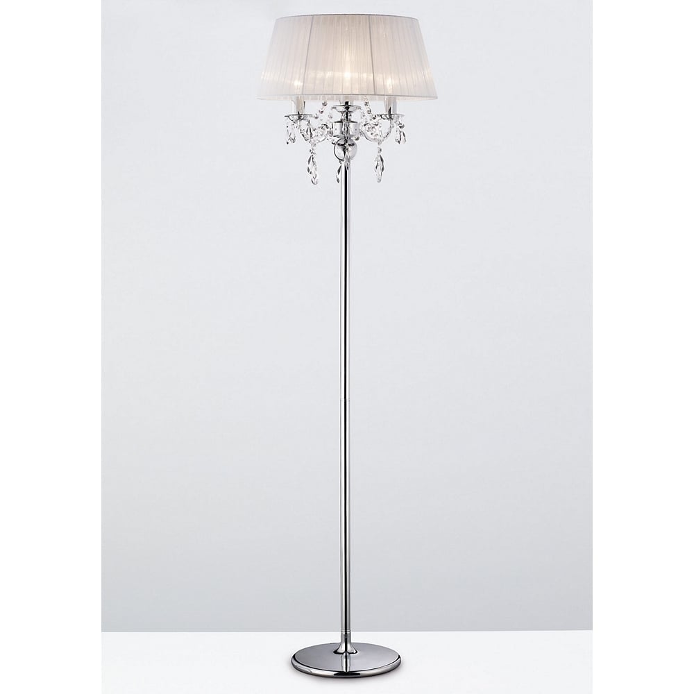 IL30063/WH Olivia Floor Lamp White Shade