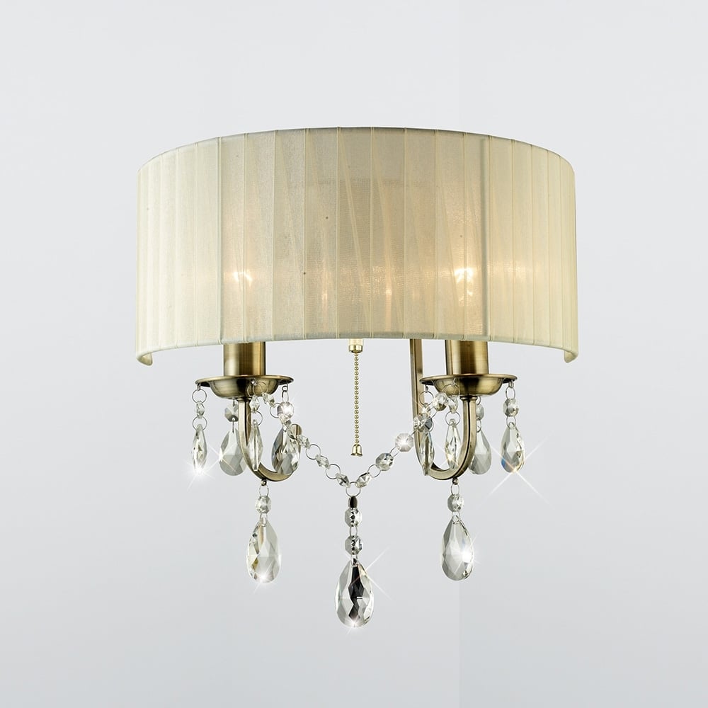 IL30064/CR Olivia Wall Lamp Cream Shade
