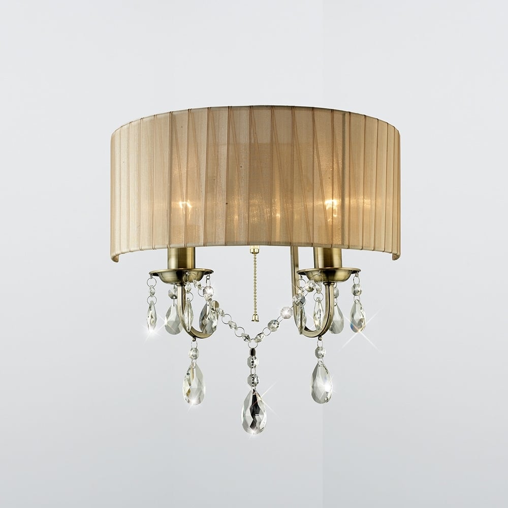 IL30064/SB Olivia Wall Lamp Soft Bronze Shade