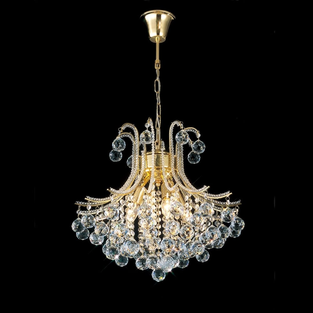 IL30216/BA Bask Pendant Round French Gold/crystal