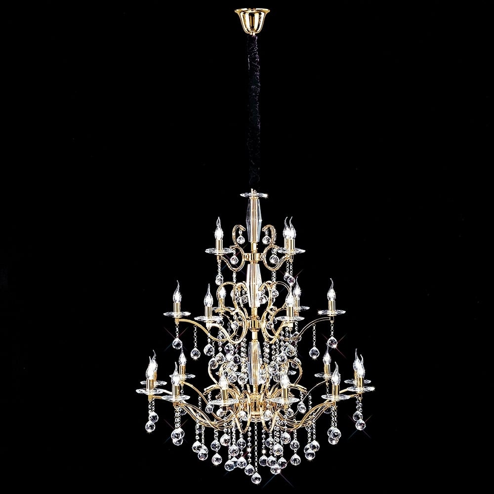 IL30226+4+12 Zinta Pendant French Gold/crystal