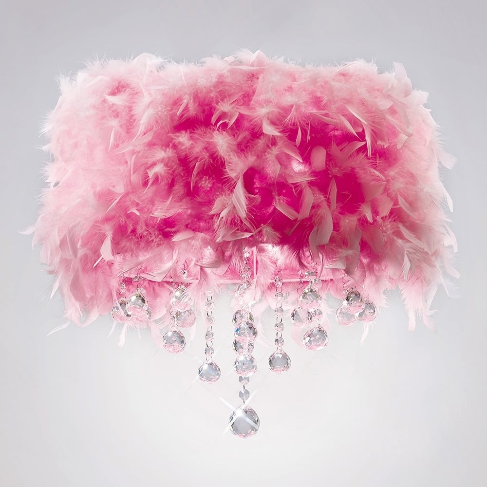 IL30741/PI Ibis Ceiling Pink Feather Shade