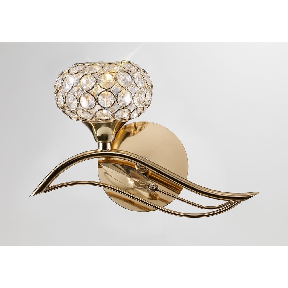 IL30961/L Leimo Wall Lamp French Gold/crystal