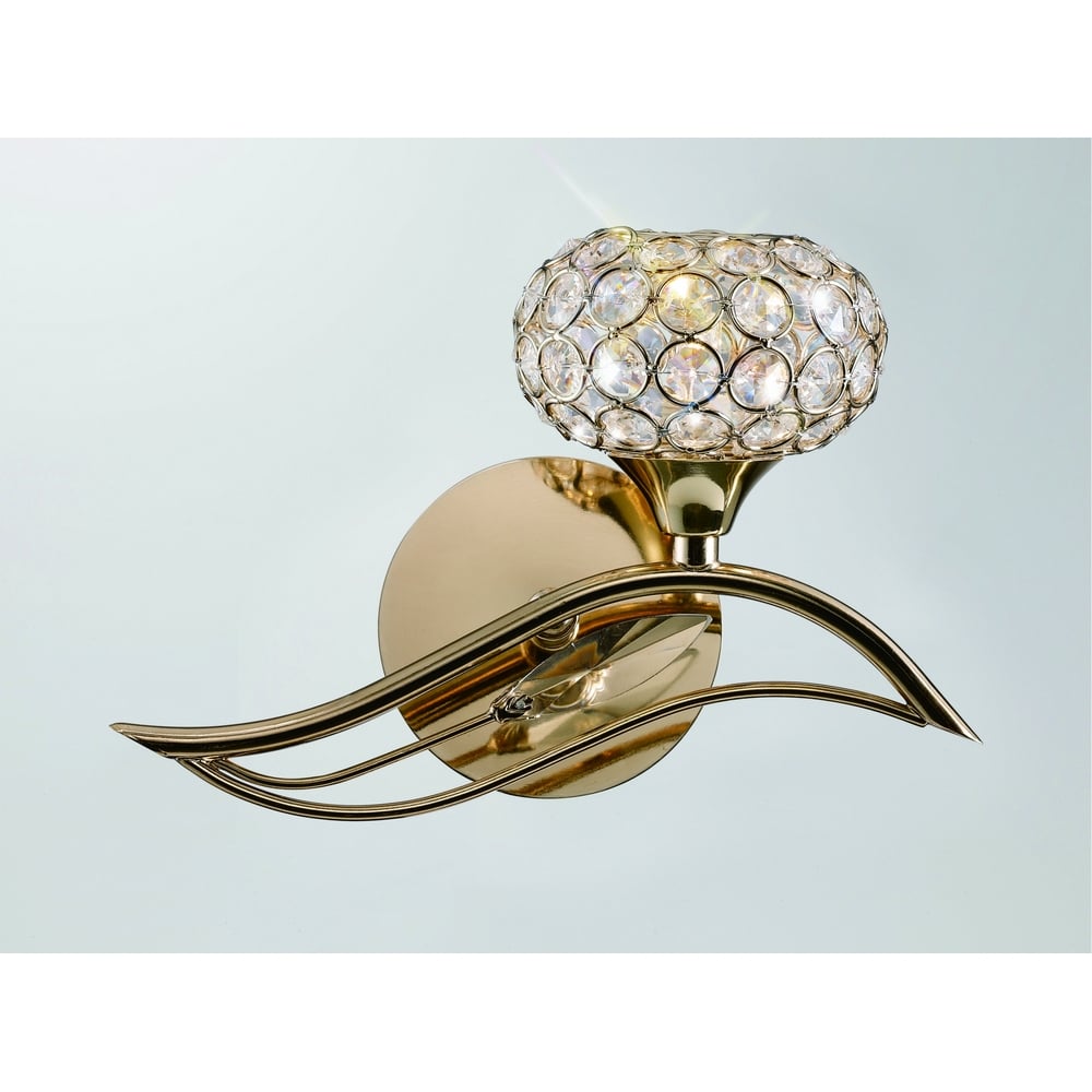 IL30961/R Leimo Wall Lamp French Gold/crystal (S)