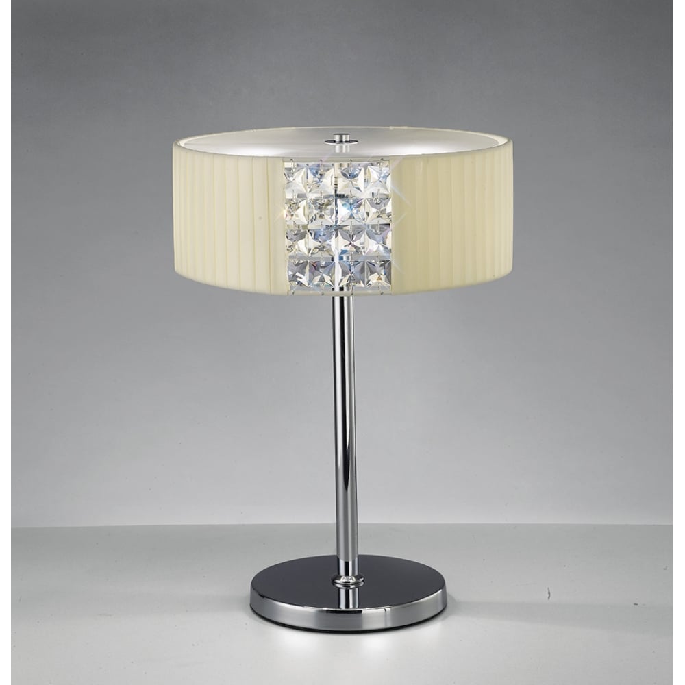 IL31170/CR Evelyn Table Lamp Polished Chrome/crystal