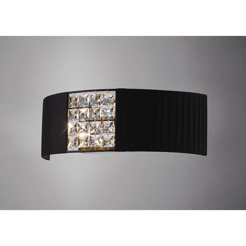 IL31171/BL Evelyn Wall Lamp Black/crystal