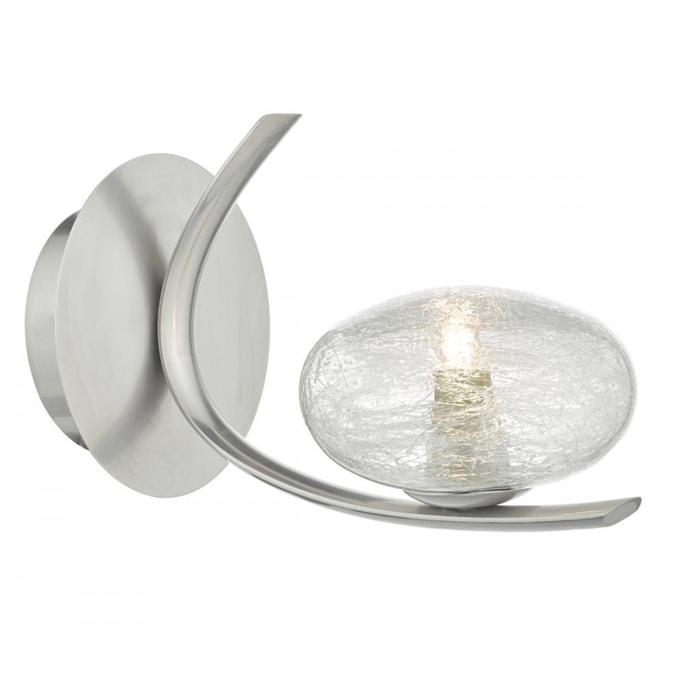 Dar LEI0746 Leighton Single Wall Bracket Satin Chrome