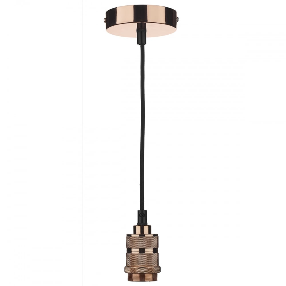 Dar SP8664 1 Light E27 Decorative Suspension Copper