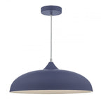 Dar KAE0123 Kaelan 1 Light Pendant Blue And White