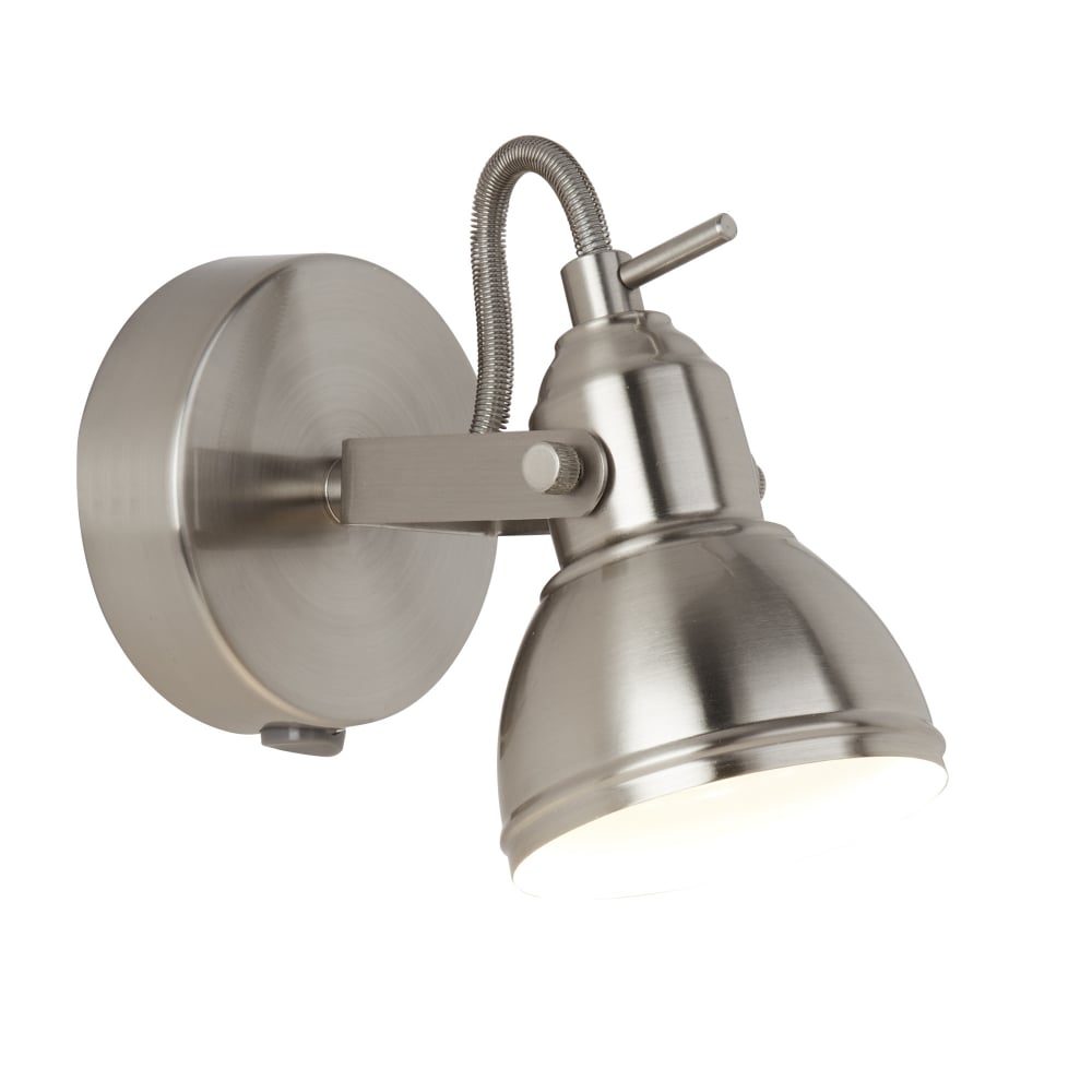 1541SS Focus - 1 Light Satin Silver Industrial Spotlight