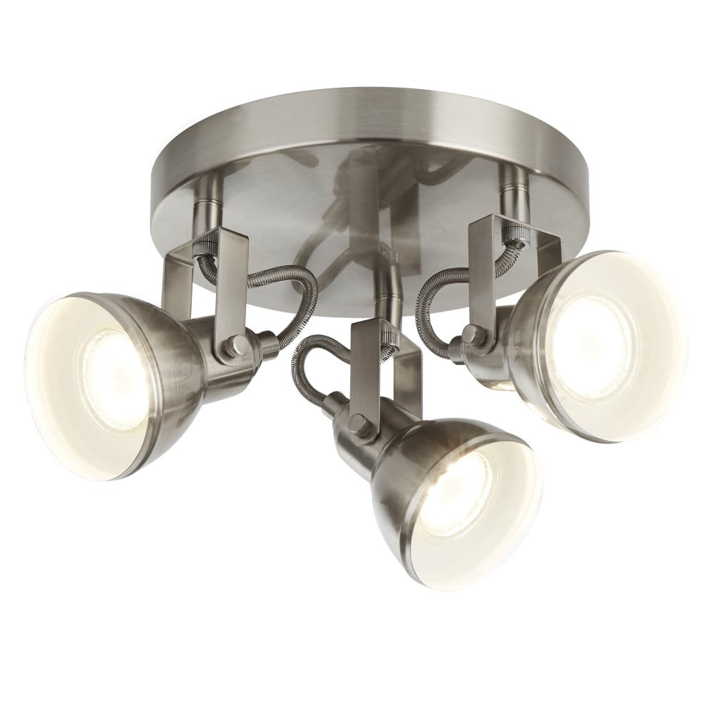 1543SS Focus - 3 Light Satin Silver Industrial Spotlight Disc