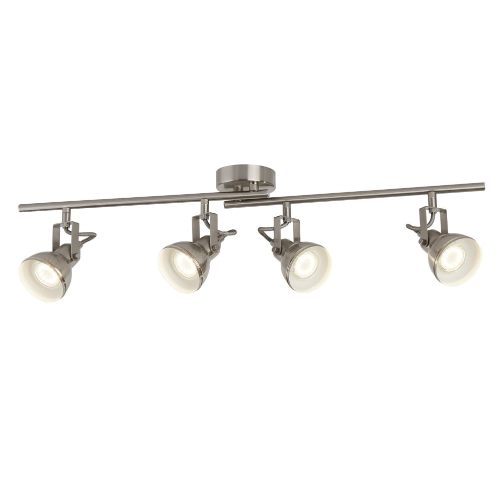 1544SS Focus - 4 Light Satin Silver Industrial Spotlight Split-bar