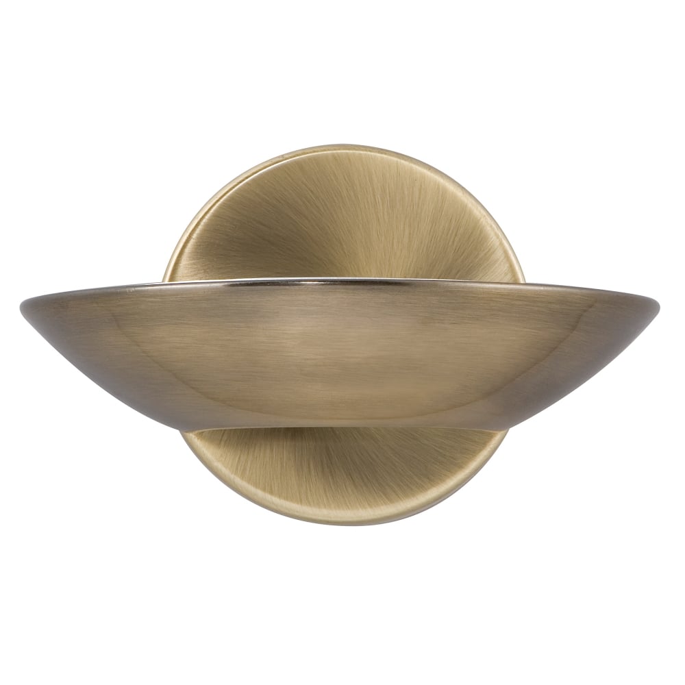 3209AB Led Uplight Wall Bracket Antique Brass Frosted Glass