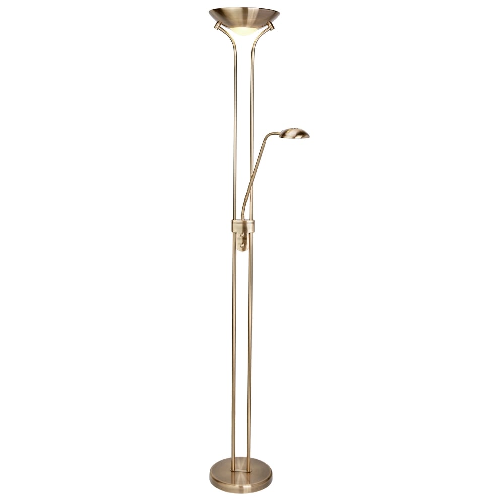 5430AB LED Mother & Child Floor Lamp Antique Brass