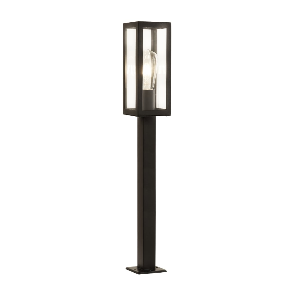 6441-900BK Box Outdoor 1 Light Rectangle Head Post (90cm Height) Black (SD)