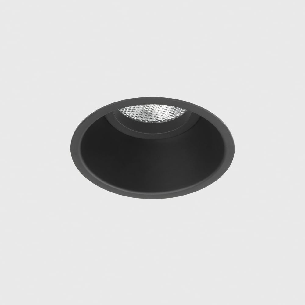 1249015 Minima Round Fixed Downlight/Recessed Spot Light Matt Black
