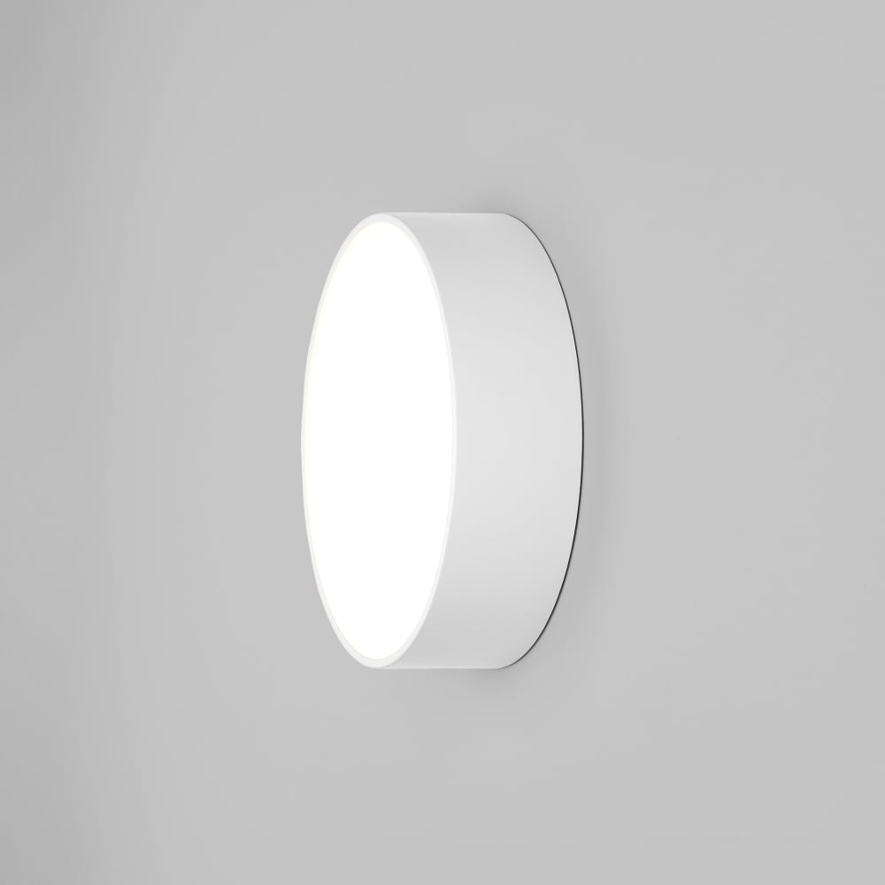 1391003 Kea 250 Round LED Outdoor Wall Light Textured White (S)