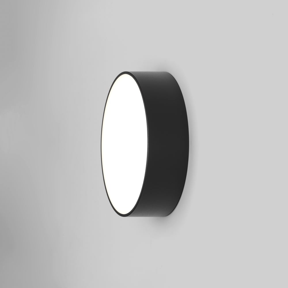 1391004 Kea 250 Round LED Outdoor Wall Light Textured Black