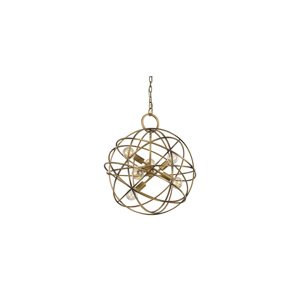 FL2366/6 Orbit 6 Light Pendant Gold Colour