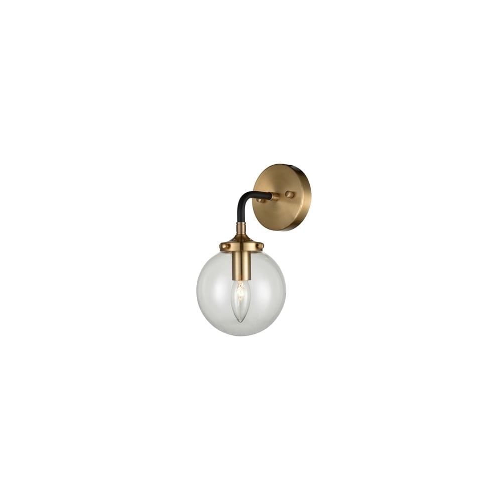 FL2370/1 Reaction 1 Light Wall Bracket Black / Gold