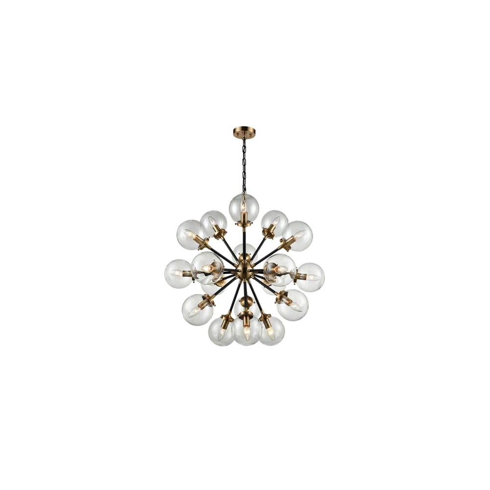 FL2370/18 Reaction 18 Light Pendant Black / Gold