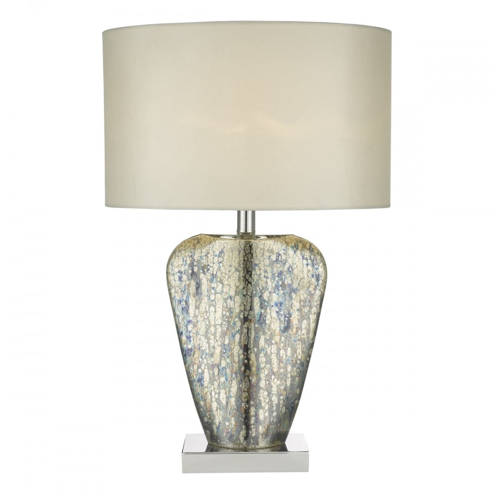 Dar SYR4235 Syracuse Table Lamp Mercury Gold With Shade