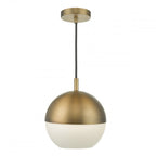 Dar AND0142 Andre 1 Light Pendant Aged Brass