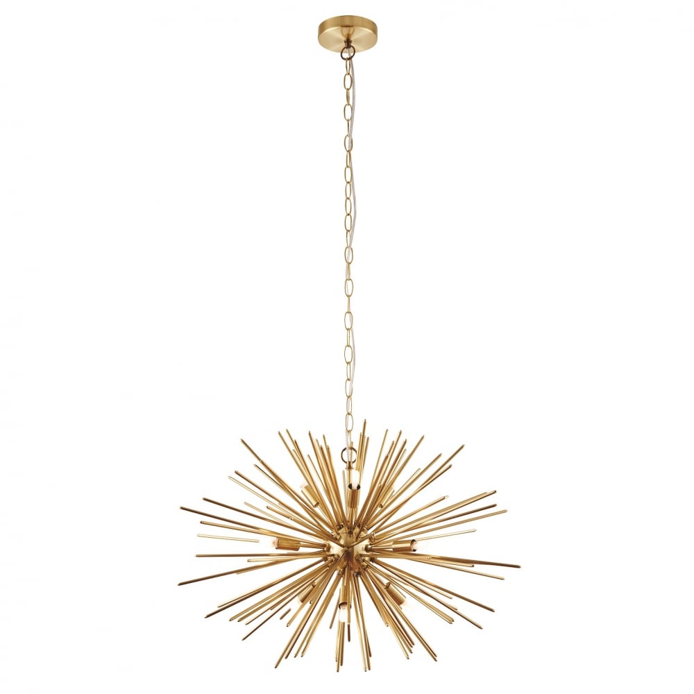 70575 Orta 9 Light Pendant Satin Brushed Gold
