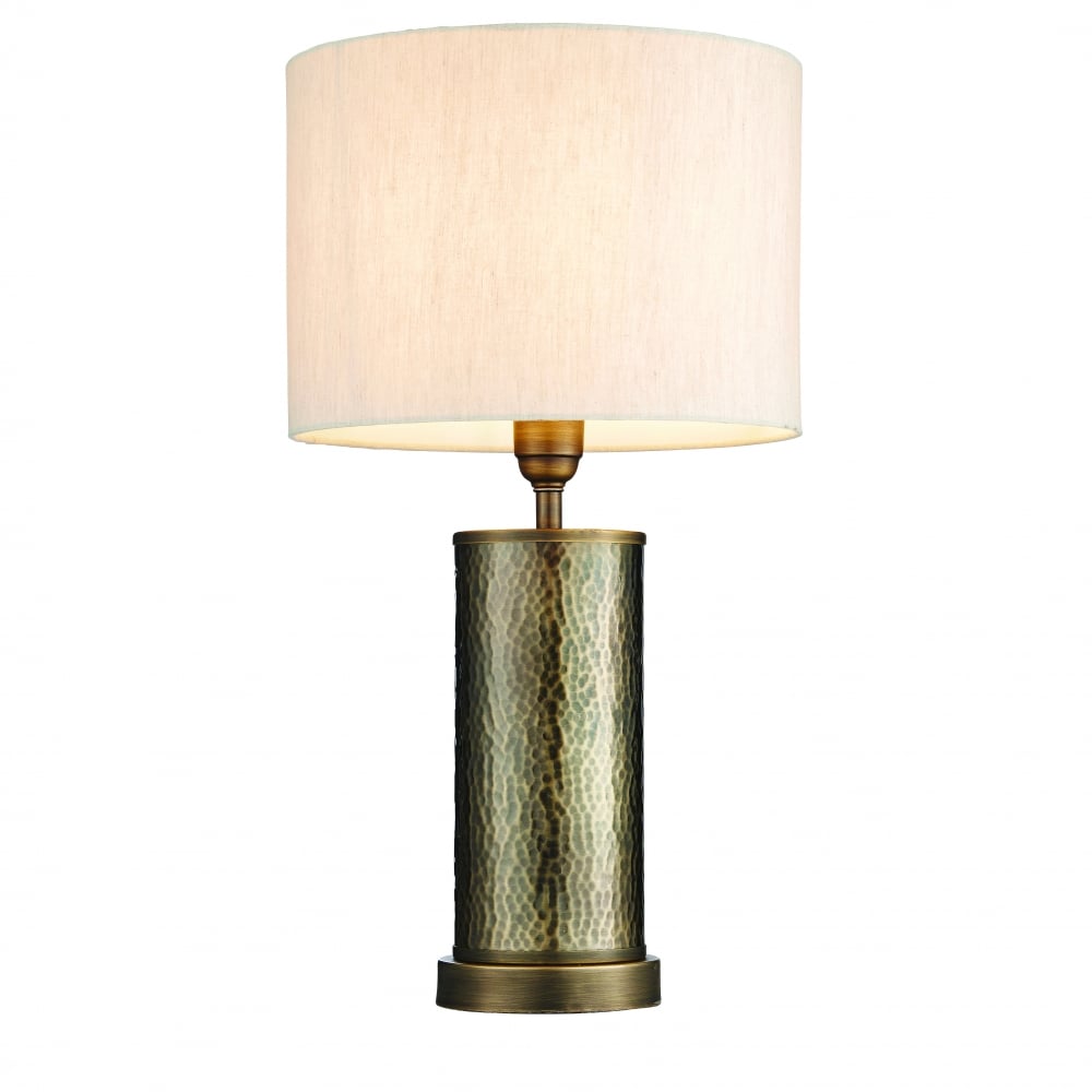 71591 Indara Table Lamp Bronze With Linen Shade