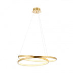 72479 Scribble LED Ring Pendant Gold Leaf Frosted Acrylic
