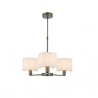 73016 Daley 3 Light Pendant Dark Antique Bronze Silk Shade
