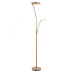 73080 Alassio Mother And Child LED Task Floor Lamp Antique Brass