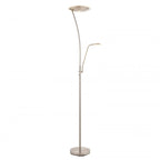 73081 Alassio Mother And Child LED Task Floor Lamp Satin Chrome