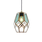 73296 Ripley Non Electric Pendant Antique Brass Clear Smoked Glass