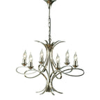 CA7P6N Penn 6 Light Chandelier Polished Nickel