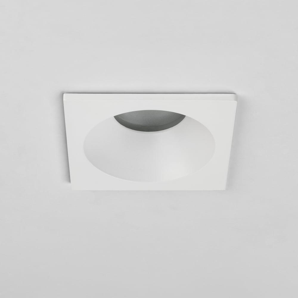1249018 Minima Square Fixed IP65 Bathroom Downlight/Recessed Spot Light Matt White