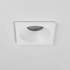 1249018 Minima Square Fixed IP65 Bathroom Downlight/Recessed Spot Light Matt White (S)