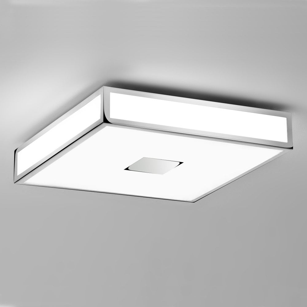 1121010 Mashiko 400 Square Bathroom Ceiling Light Polished Chrome