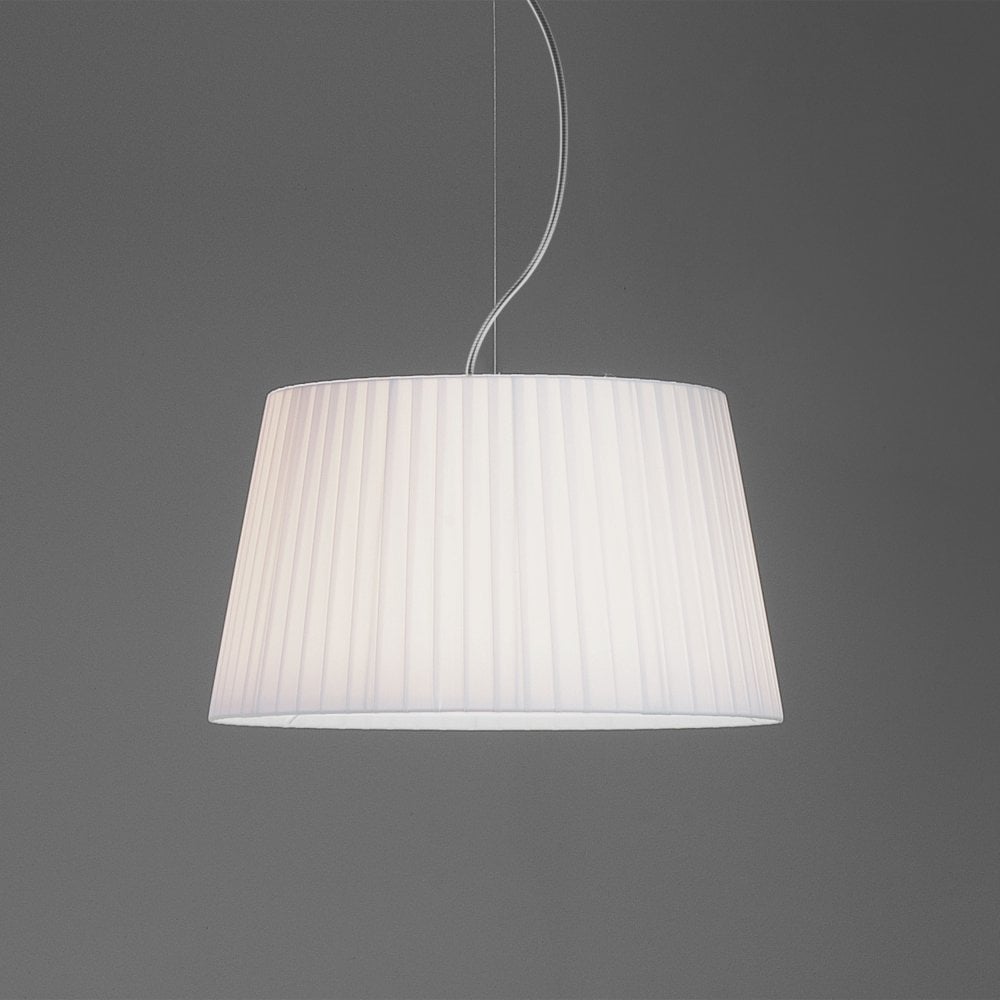 5002009 Tapered Round 400 Pleated Shade White