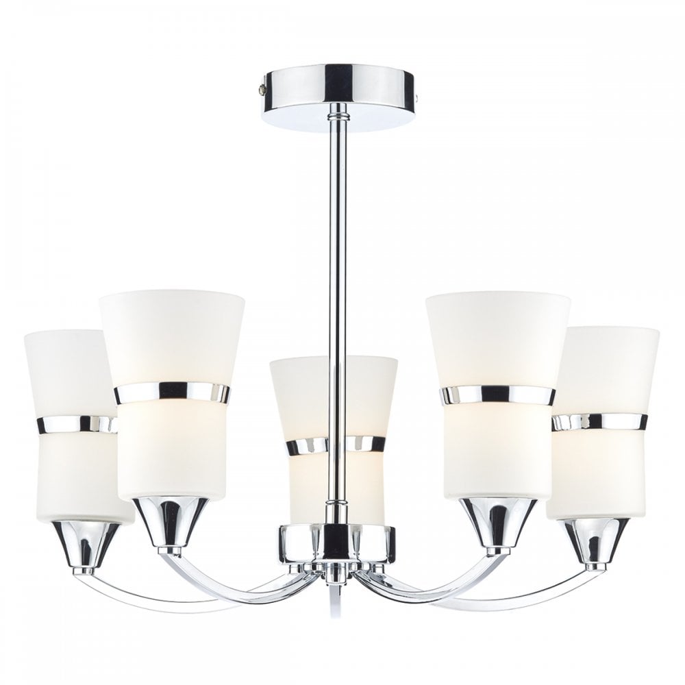 Dar DUB0550/LED Dublin Semi Flush Polished Chrome