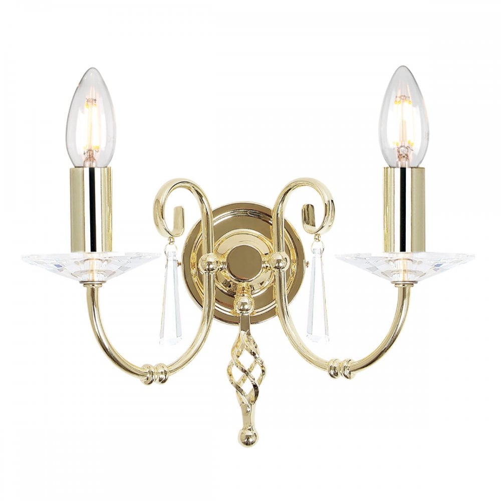 AG2 POL BRASS Aegean Two Light Wall Light Polished Brass