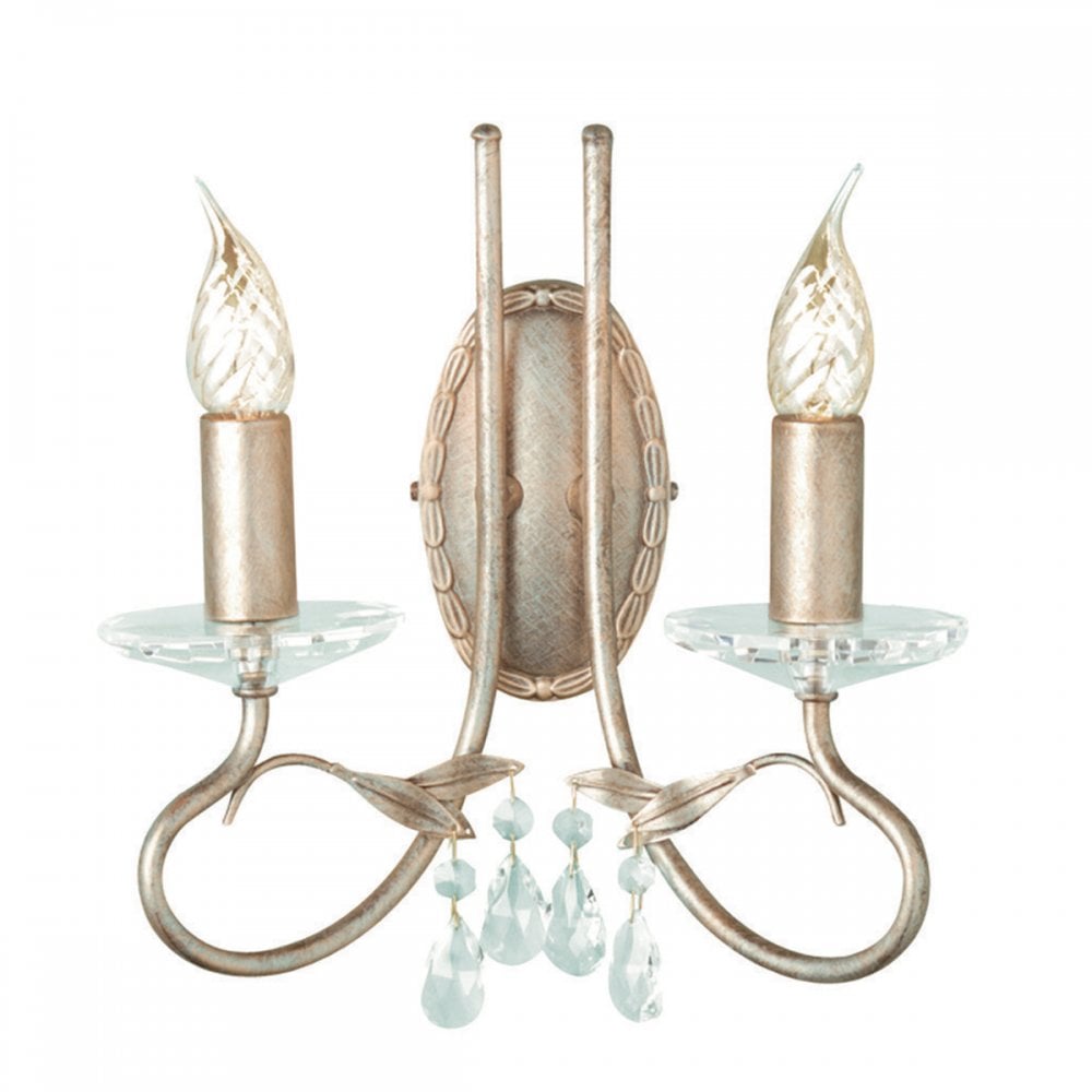 CRT2 SILVER/GOLD Christina Two Light Wall Light Silver/gold